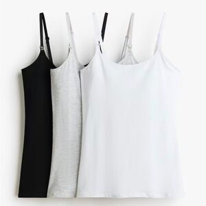 H&M Mama 3-Pack Maternity Nursing Camisole Tops